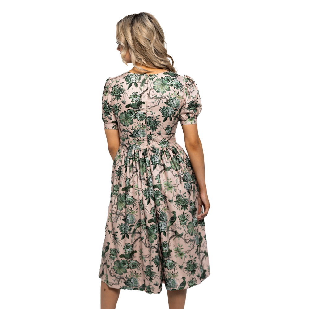 Eternal Bloom Printed Women's Fit and Flare Designer Dress