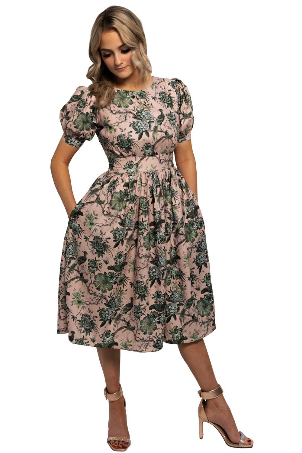 slim fit dress slacks Designer Flare Mini Dress - Ivory and Orange main image 0